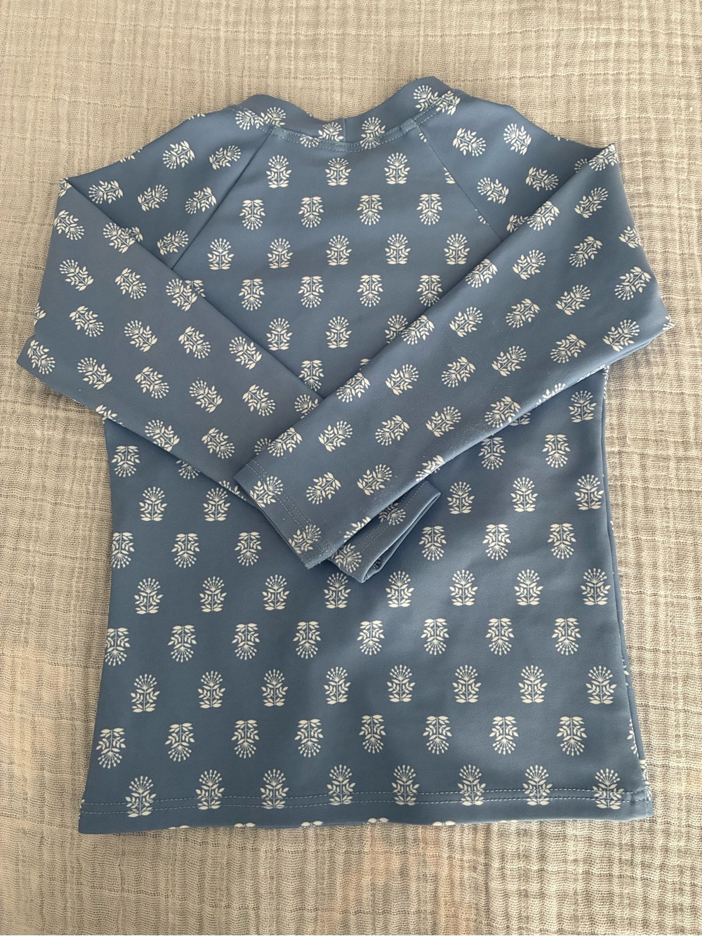Minnow Swim Blue Block Print Rashguard Set 2T - Picture 4 of 7